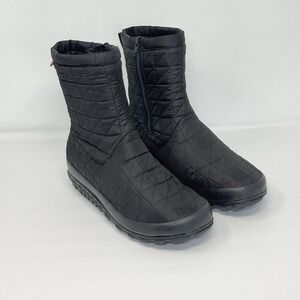 Bogs Snowday II Mid Waterproof Boot Women 10 US Black Quilted Work Outdoors
